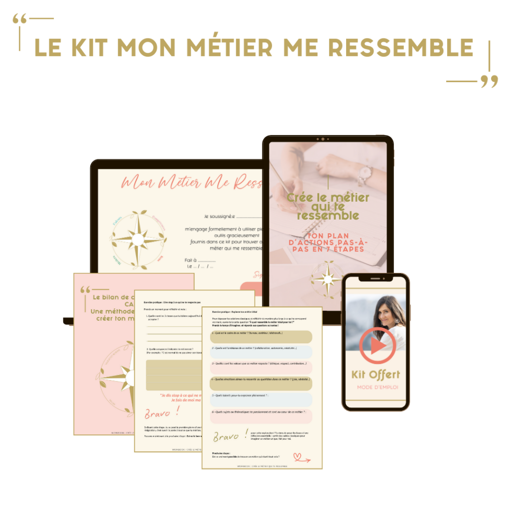 le Kit Mon métier me ressemble en images : illustrations, fiches bilans, etc